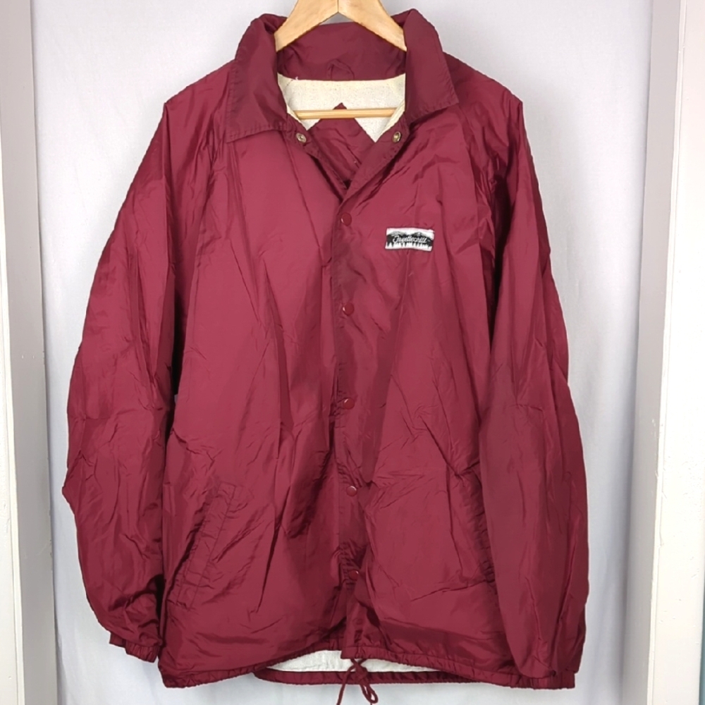 FAYETTECHILL Adult XL Maroon Burgundy Windbreaker Jacket